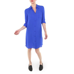 Rebecca Minkoff Blue Silk Frankie Shirtdress