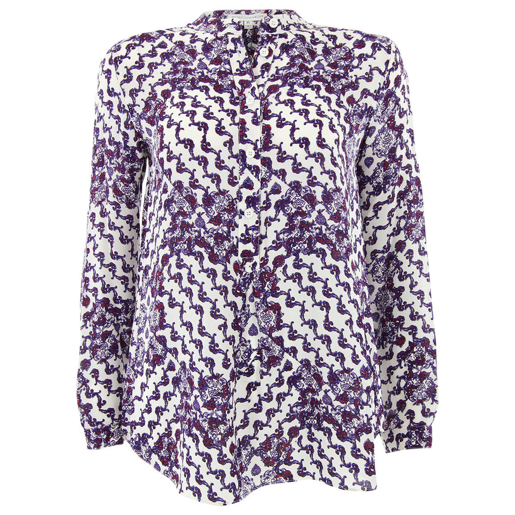 Rebecca Minkoff Clark Top with Henley Collar