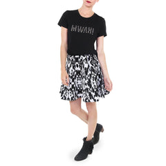 Sachin and Babi Black and White Knit Edge Skirt