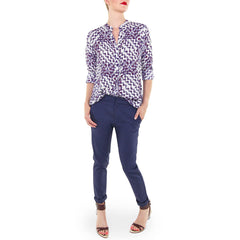 Rebecca Minkoff Clark Top with Henley Collar