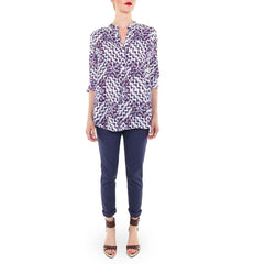 Rebecca Minkoff Clark Top with Henley Collar