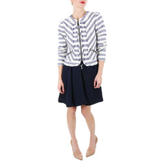 Rebecca Minkoff Navy Dress with Striped Jacket