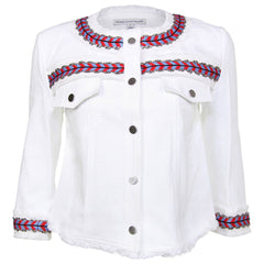 Rebecca Minkoff Andres White Denim Jacket