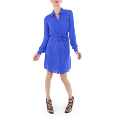 Rebecca Minkoff Blue Silk Frankie Shirtdress