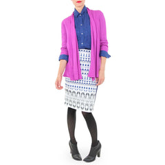 White and Warren Purple Cardigan