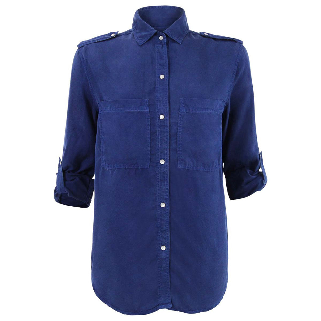 Sam and Lavi Blue Snap Front Shirt