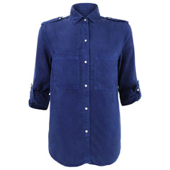 Sam and Lavi Blue Snap Front Shirt