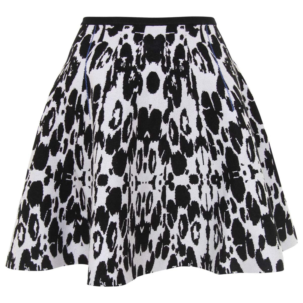 Sachin and Babi Black and White Knit Edge Skirt