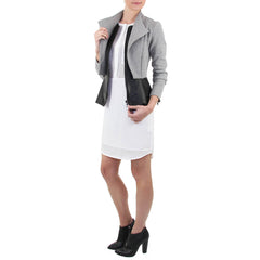 Sachin and Babi Aether Jacket - Black Leather Peplum