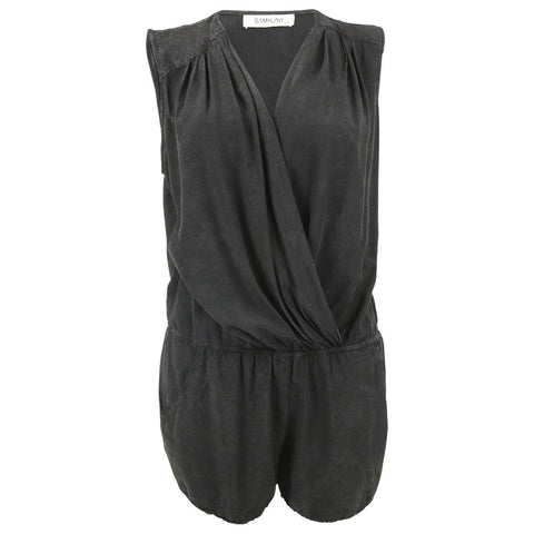 Julia Romper in Faded Black