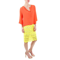 Rebecca Minkoff Yellow Lace Angelica Skirt