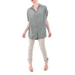 Sam and Lavi Olive Green Button Down Shirt