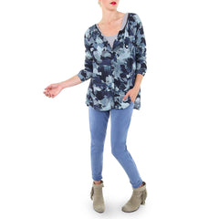 Sam and Lavi Blue Print Button Down Shirt