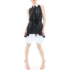 Timo Weiland Black and White Drawstring Dress