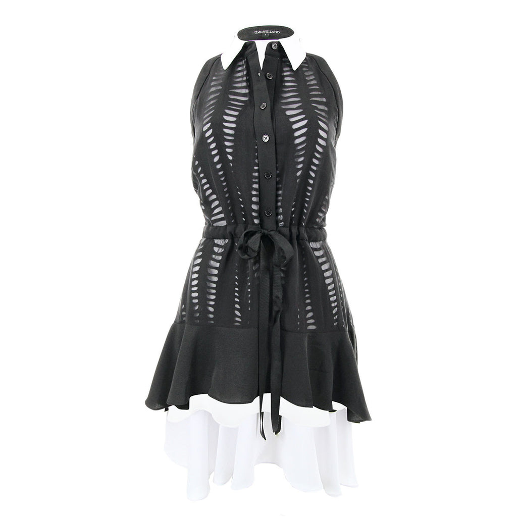 Timo Weiland Black and White Drawstring Dress