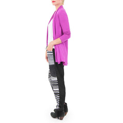 White and Warren fuschia cardigan