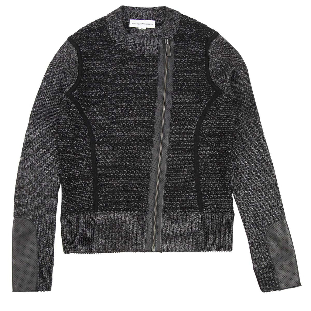 White and Warren Mix Stitch Black Jacket