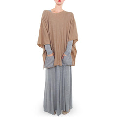 White and Warren Camel Cashmere Poncho