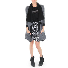 Sachin and Babi Black and White Knit Edge Skirt