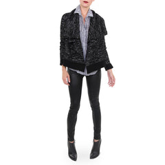 Goldsign Black Waxed Denim Leggings