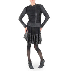 White and Warren Mix Stitch Black Jacket