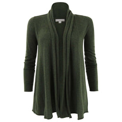 White and Warren Olive Green Swing Cardigan