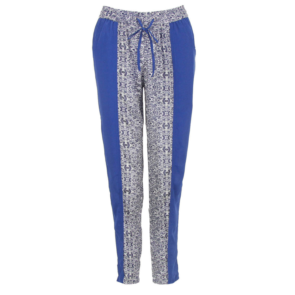 Walter Baker Elastic Waist Pants in Blue Tribal Print
