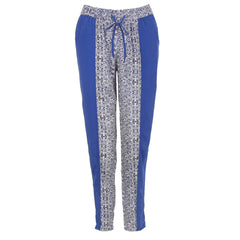 Walter Baker Elastic Waist Pants in Blue Tribal Print