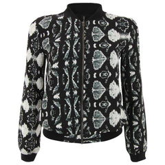 Walter Baker Reptile Print Bomber Jacket