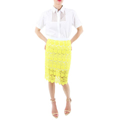 Rebecca Minkoff Yellow Lace Skirt