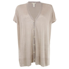 White and Warren Beige Popover Cardigan