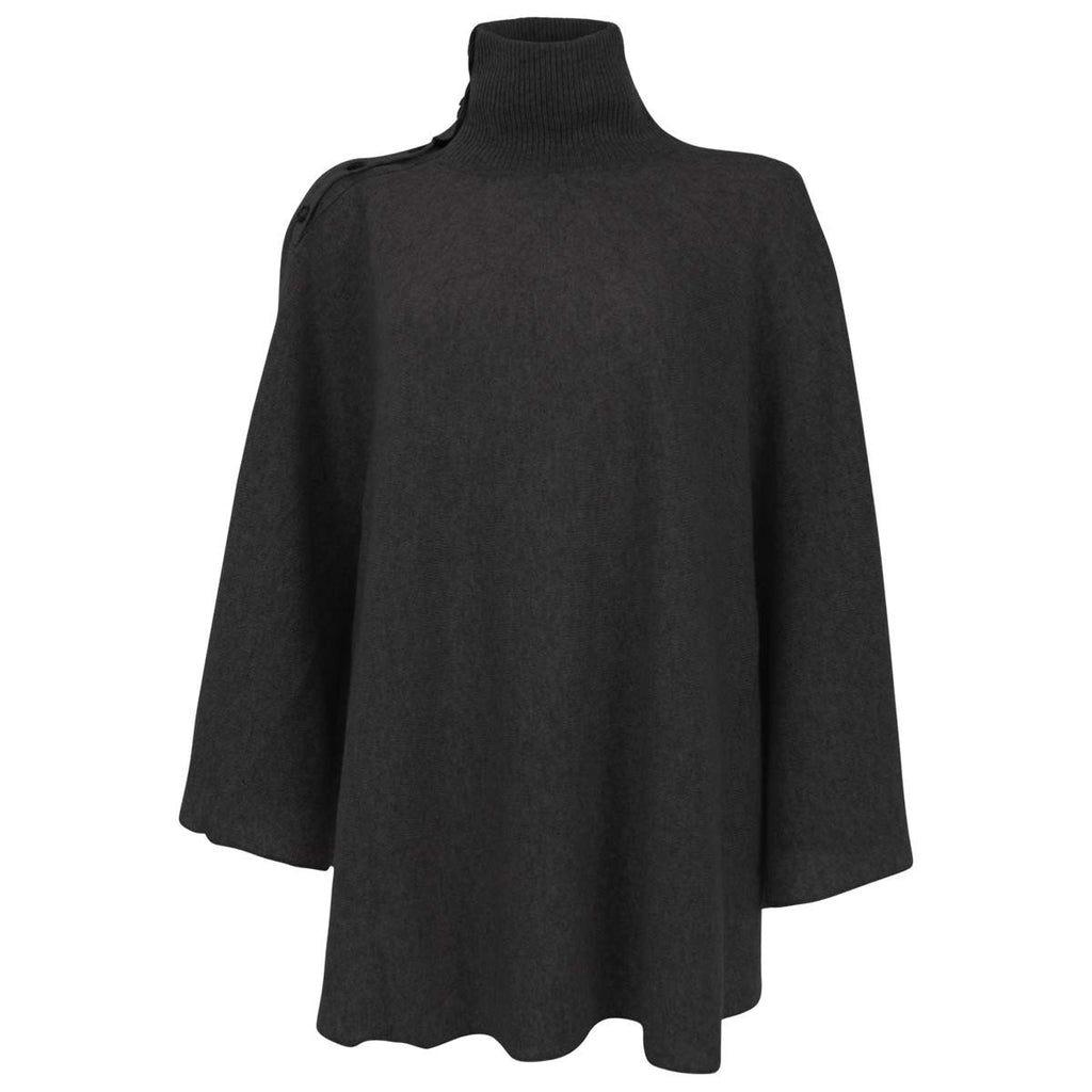 White and Warren Black Cashmere Poncho