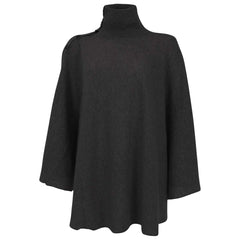 White and Warren Black Cashmere Poncho