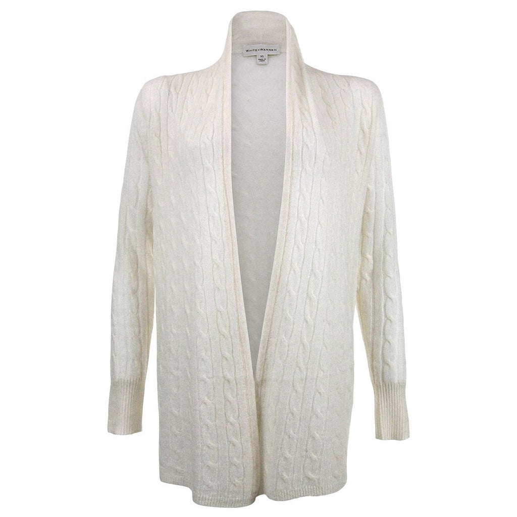 White and Warren Cashmere Cable Knit Sweater