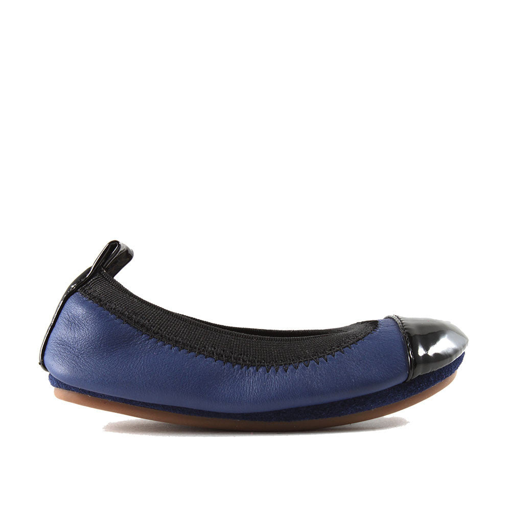 Yosi Samra Navy and Black Hearts Ballet Flat for Baby and Kids