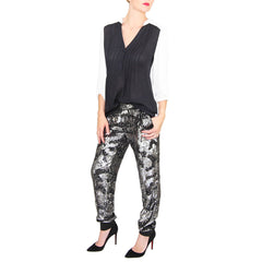 sachin and babi sequined pants annie griffin nursing friendly blouse