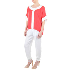 Annie Griffin Color Block Silk Tunic