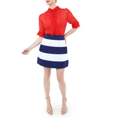 Annie Griffin Navy and White Olivia Skirt