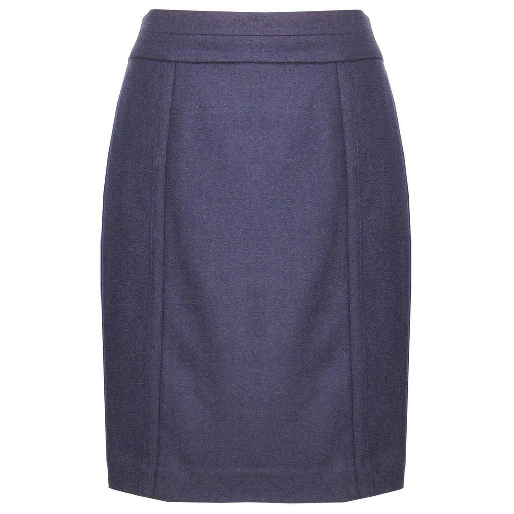 annie griffin navy wool skirt