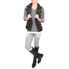 Coatology Black Puffer Coat with Zip Off Sleeves