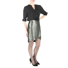 corey lyn calter metallic gold felisha skirt