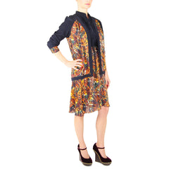 CrOp by David Peck printed drawstring dress and matching jacket