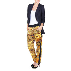 crop by david peck gold silk pants annie griffin blazer