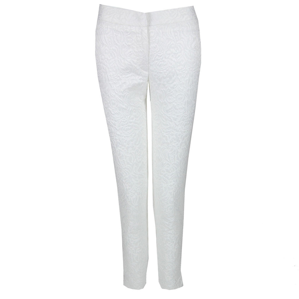 hunter bell white jacquard pants