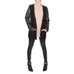 john & jenn cardigan david lerner leather leggings