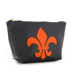 vinyl zip pouch with fleur de lys