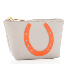 lolo mini zip vinyl pouch with horse shoe