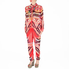 Printed Red Slouchy Pant