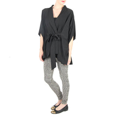 leopard print leggings black nursing cover cape