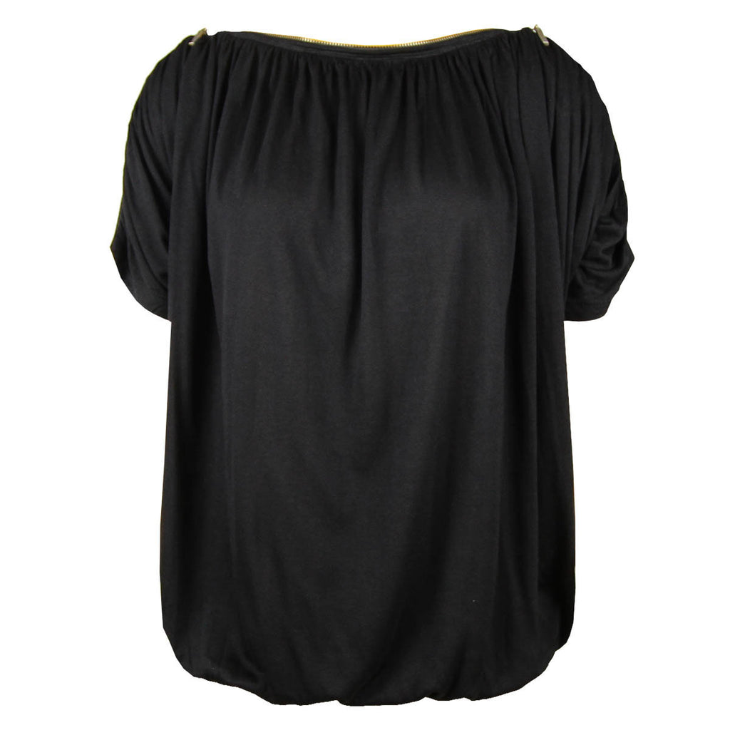 sis sis black jersey knit top